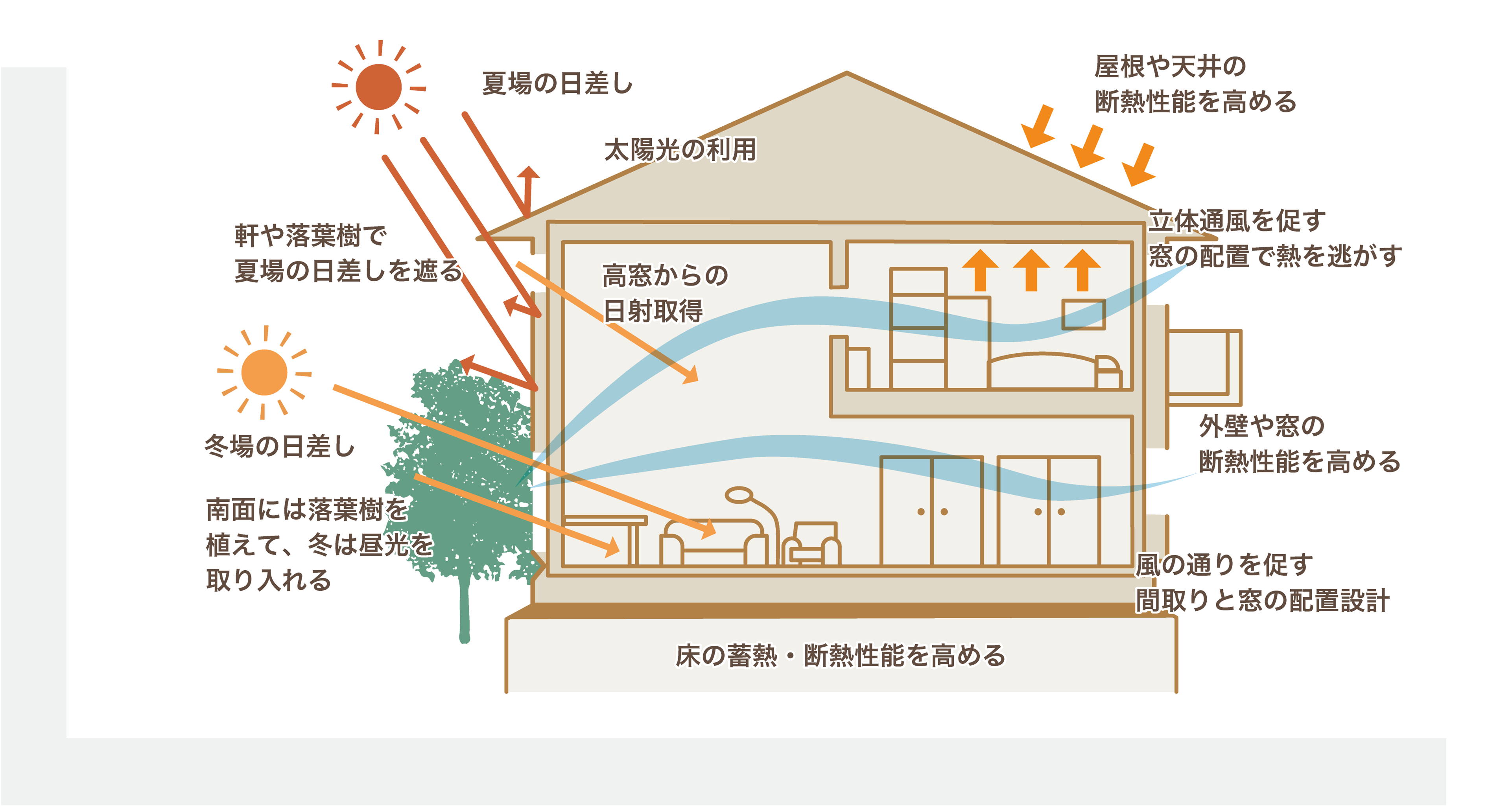 自由な設計とパッシブデザイン